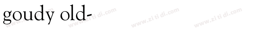 goudy old字体转换
